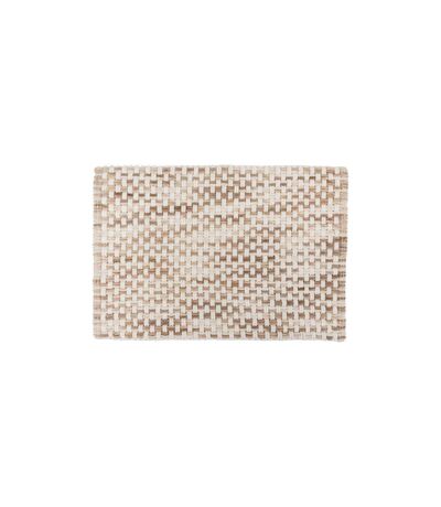 Tapis de Bain Tressé en Coton Dégradé 50x75cm Taupe
