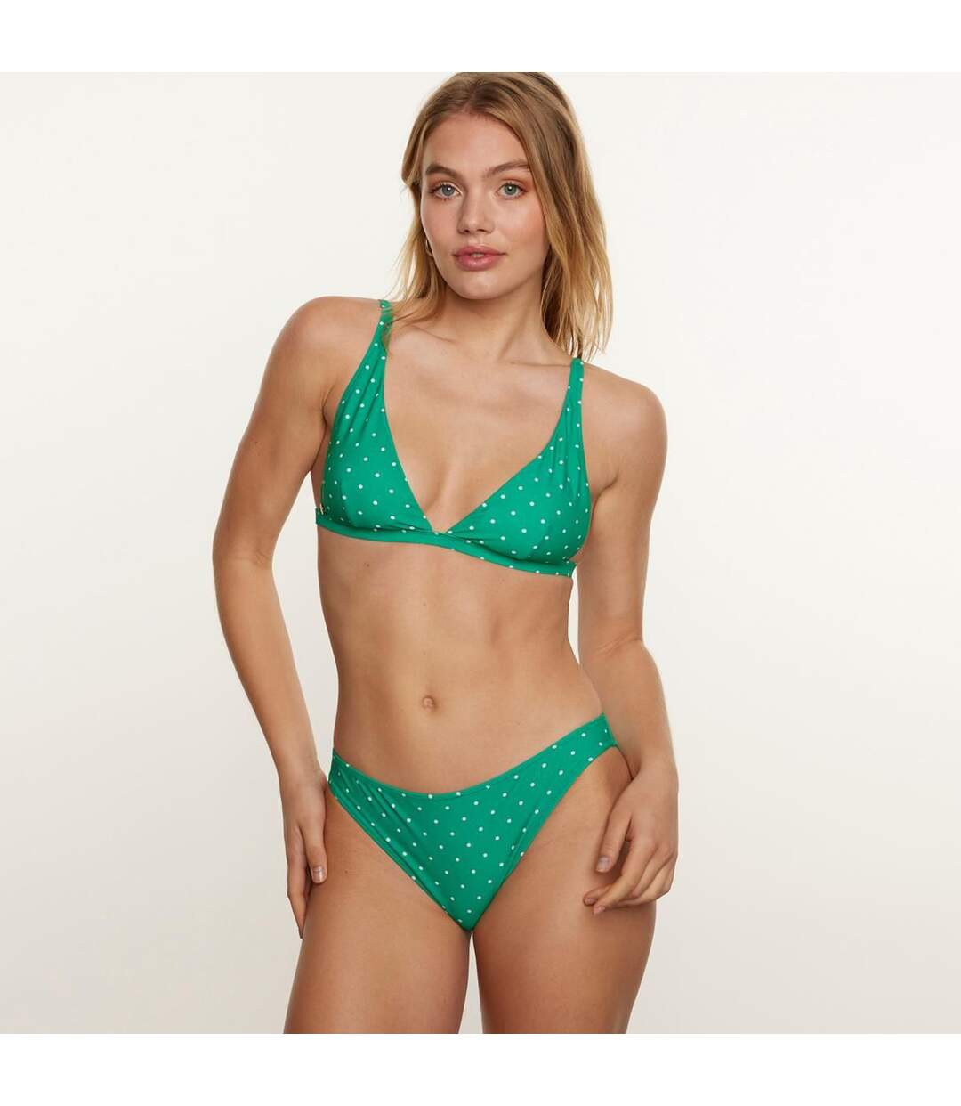 Haut de maillot de bain triangle vert Beguin-3