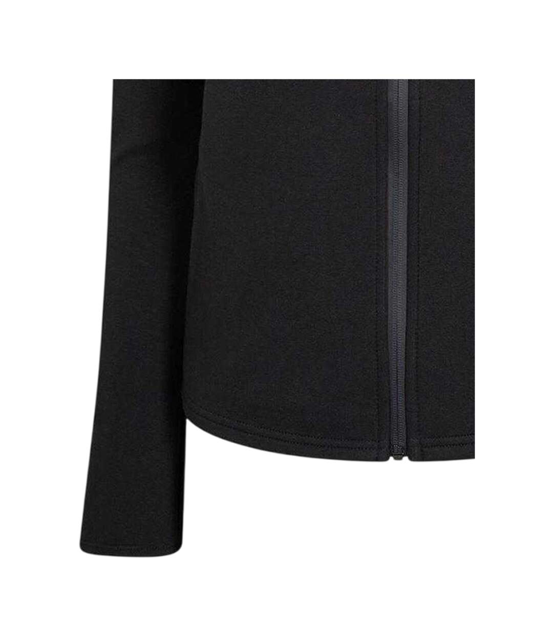 Womens/ladies Logo Hooded Regular Sweat Jacket  Black Puma-3