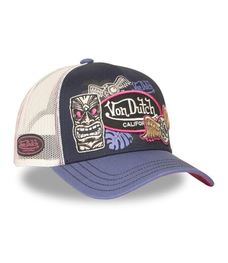 Casquette trucker avec filet et devant imprimé avec écussons Patches Vondutch