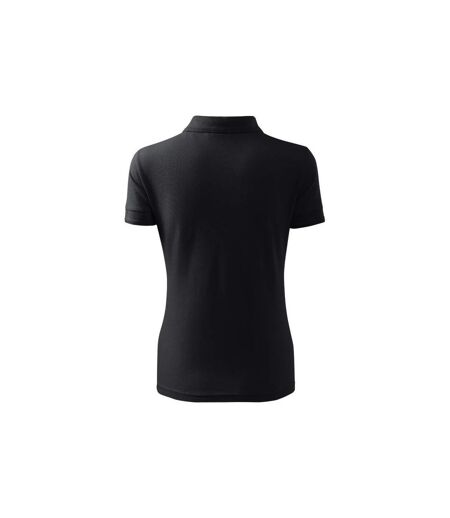Womens/ladies Pique Polo Shirt Charcoal Malfini