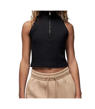 Débardeur Crop Noir Femme Nike Mock - L