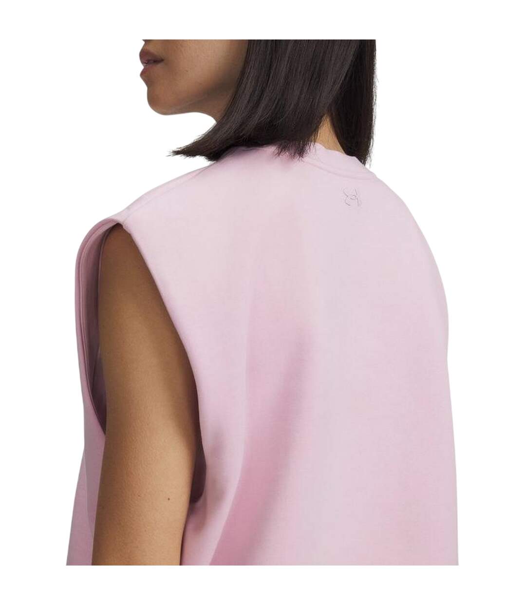 Womens/ladies Unstoppable Fleece Sleeveless Pullover Pink Under Armour-3