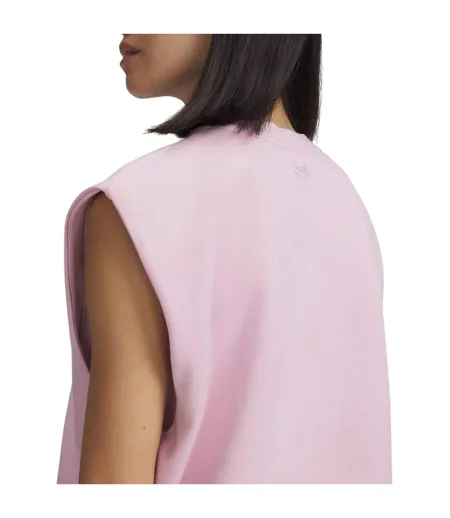Womens/ladies Unstoppable Fleece Sleeveless Pullover Pink Under Armour