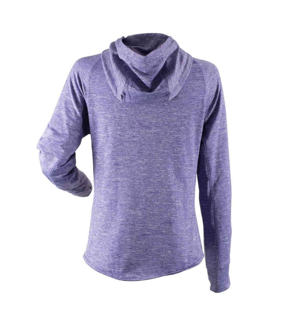 Sweat à capuche femme violet chiné Tombo Tombo