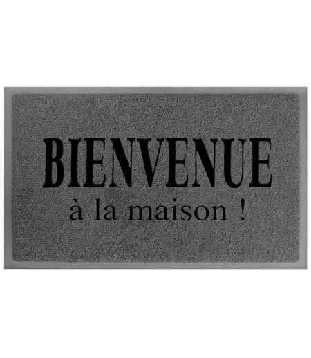 Tapis d'Entrée Maison 45x75cm Gris & Noir