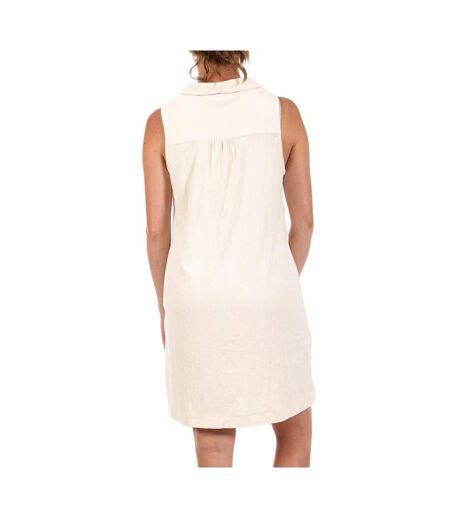 Robe beige femme vila frotte