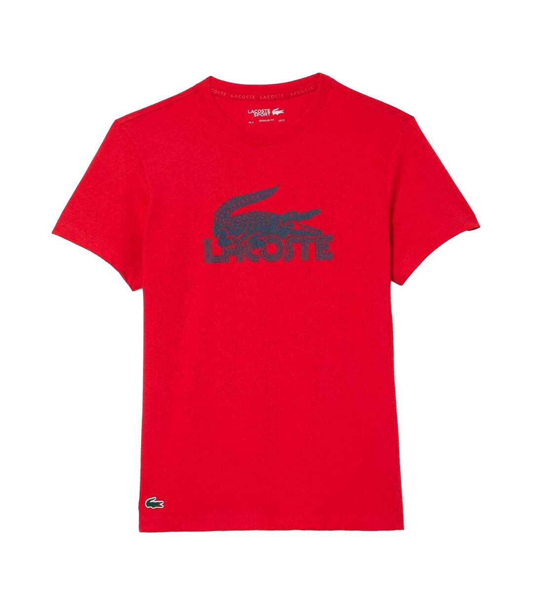 T-shirt Homme Rouge Bleu Lacoste-2