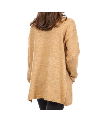 Pull long Beige Femme Vero Moda Plaza - S