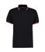 Polo homme noir / orange Kustom Kit