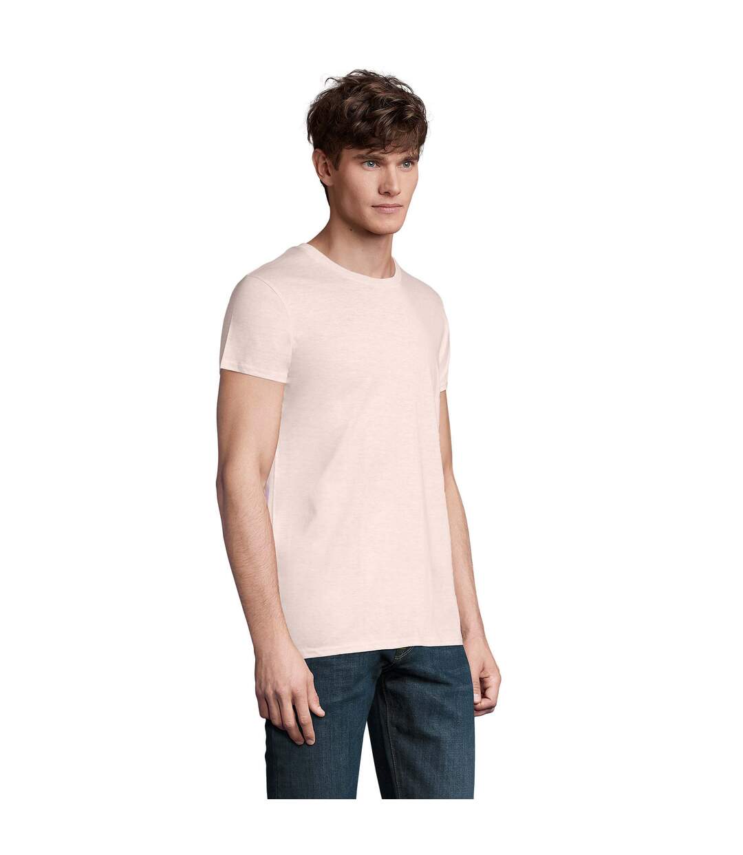 T-shirt Crusader Homme Rose Chiné SOLS-1