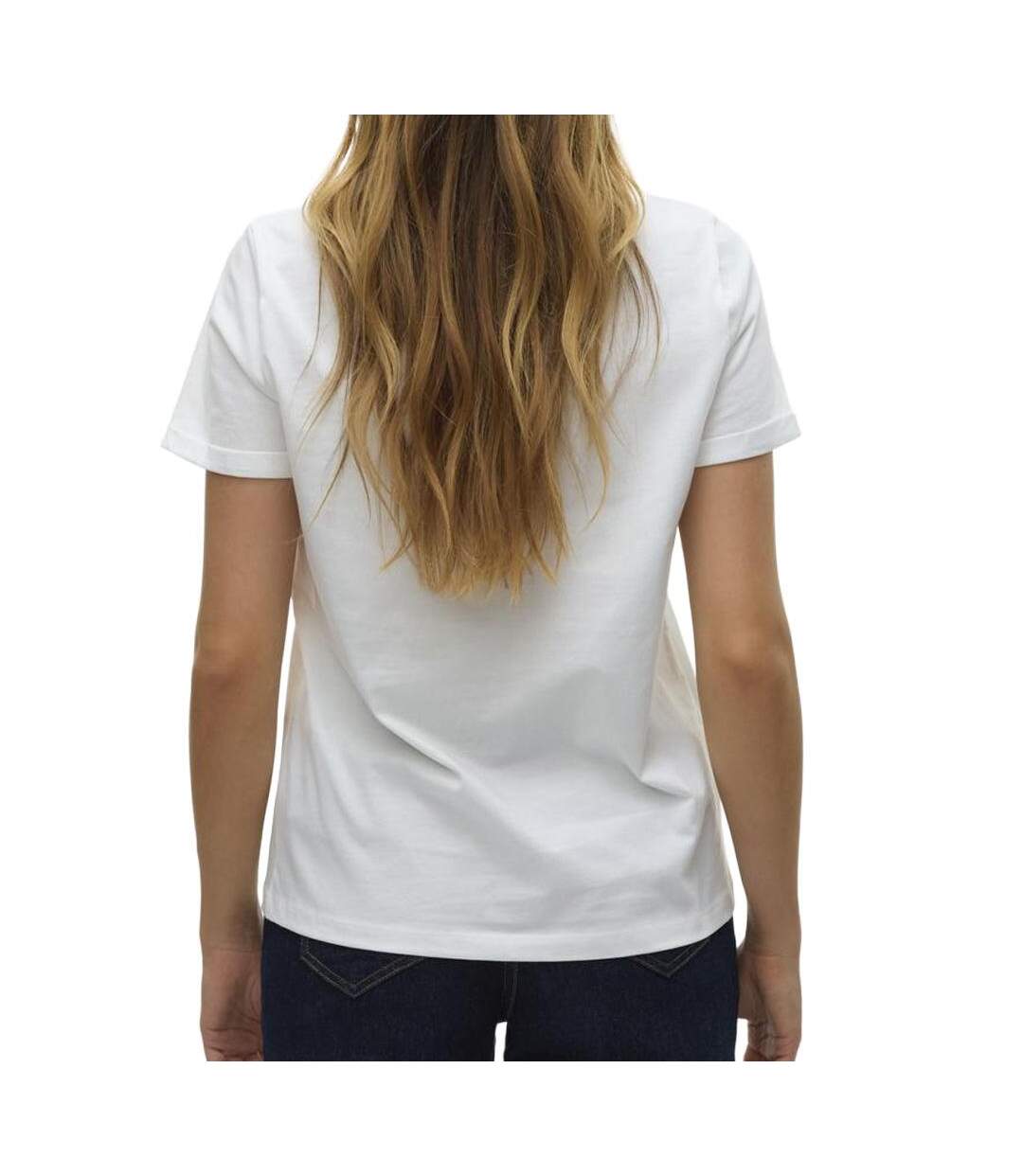 T-shirt blanc femme vero moda bitona-2