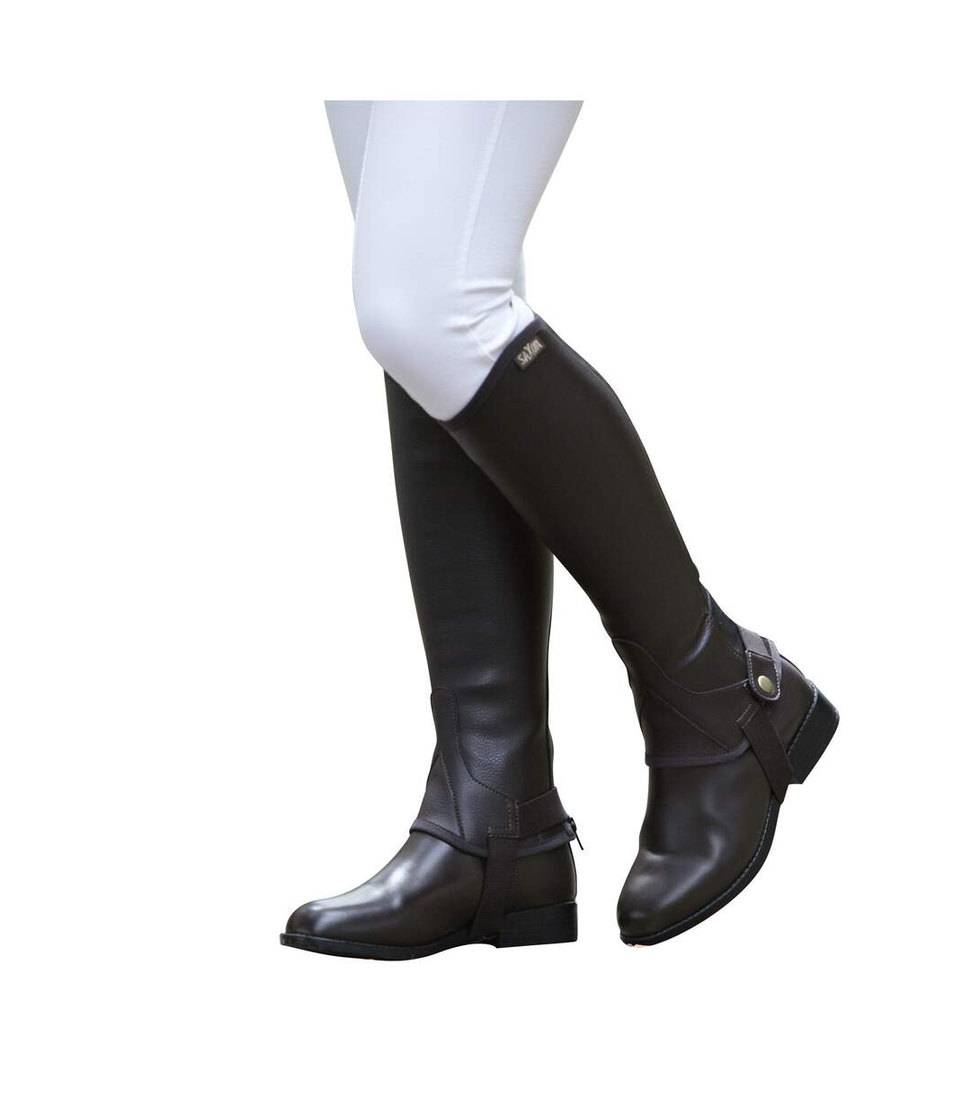 Saxon Unisex Equileather Half Chaps (Black) - UTWB797