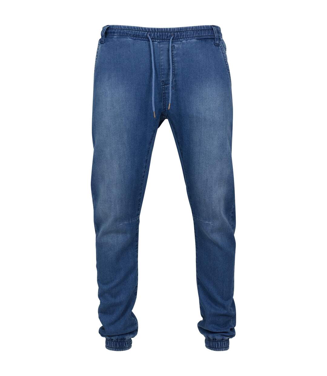 Mens knitted denim jogging bottoms washed blue Urban Classics-1