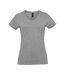 SOLS Womens/Ladies Imperial V Neck T-Shirt (Grey Marl)