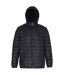 2786 Mens Hooded Water & Wind Resistant Padded Jacket (Black/Black) - UTRW3424