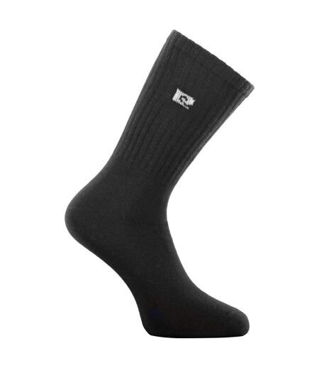 Lot de 6 paires de tennis homme uni logo noir 120 aiguilles Spugna Pierre Cardin