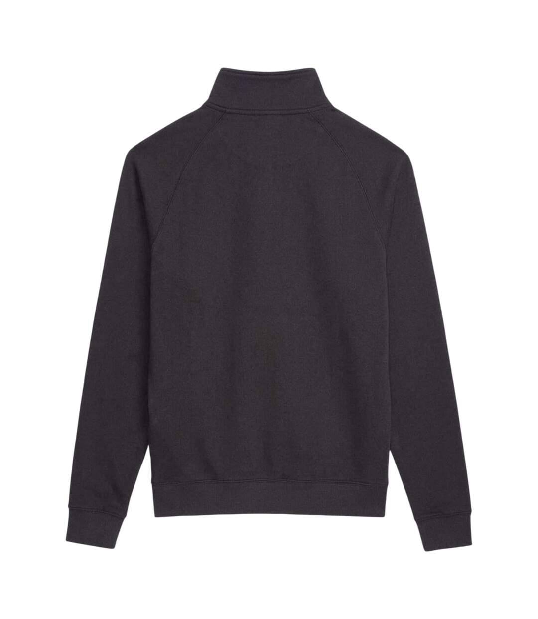 Mens Quarter Zip Sweatshirt Black Farah-2