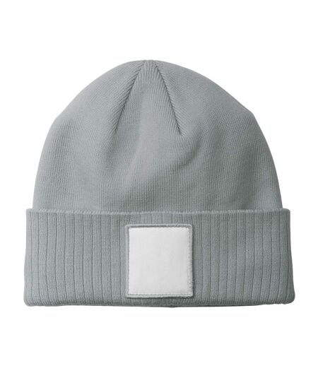 Patch appliqué beanie ash/white Beechfield