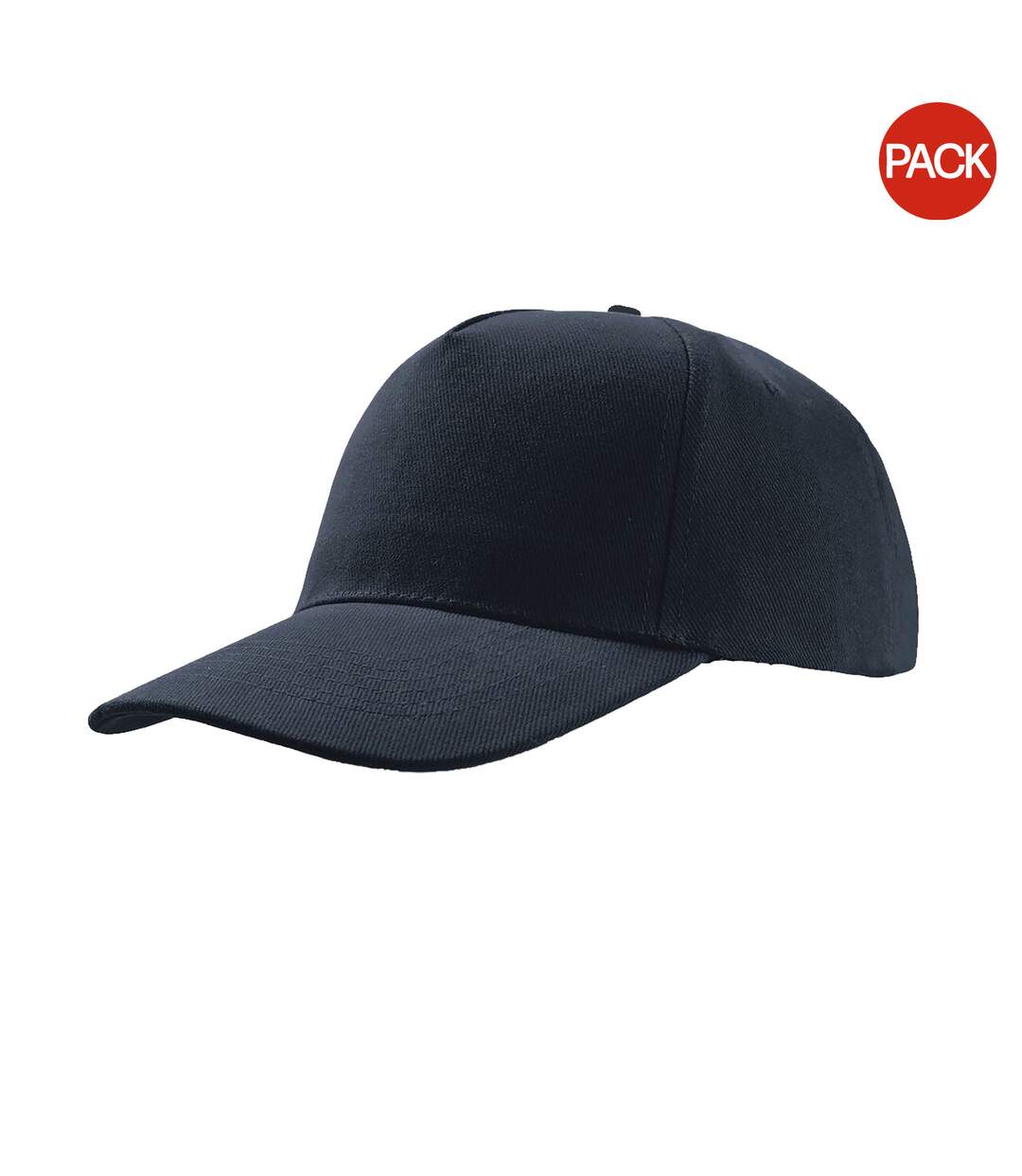 Atlantis Liberty Five Heavy Brush Cotton 5 Panel Cap (Pack of 2) (Navy) - UTAB436-1
