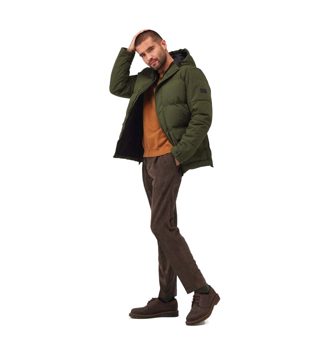 Mens Falkner Padded Jacket Dark Khaki Regatta-1