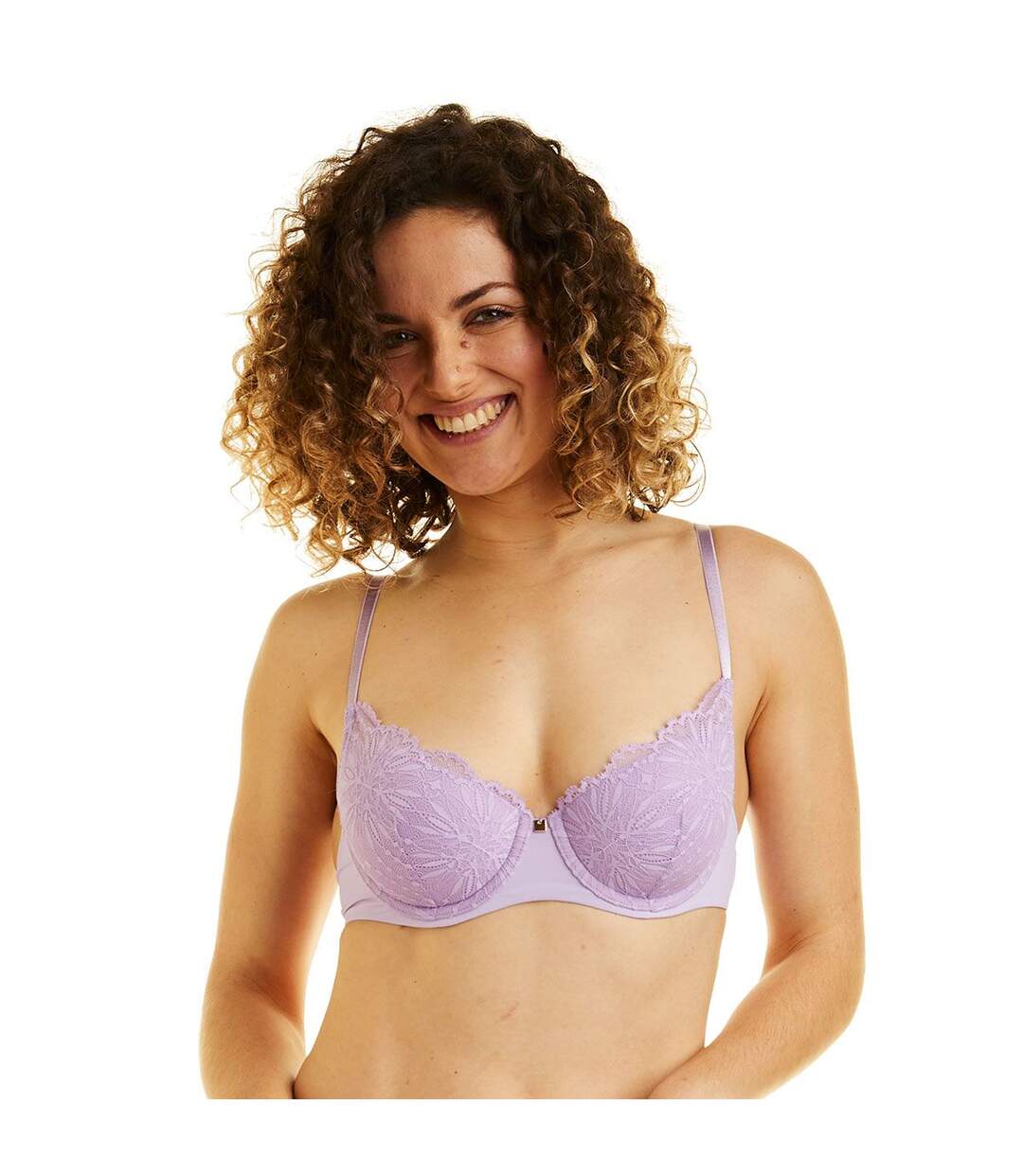 Soutien-gorge ampliforme coque moulée violet Lilas