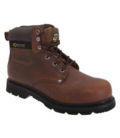 Grafters Mens Gladiator Safety Boots (Brown) - UTDF669