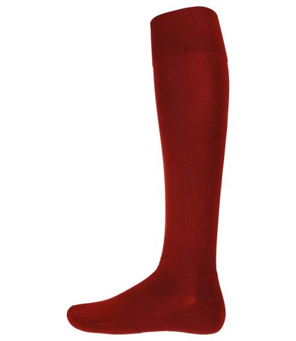 chaussettes sport unies - PA016 - rouge grenat
