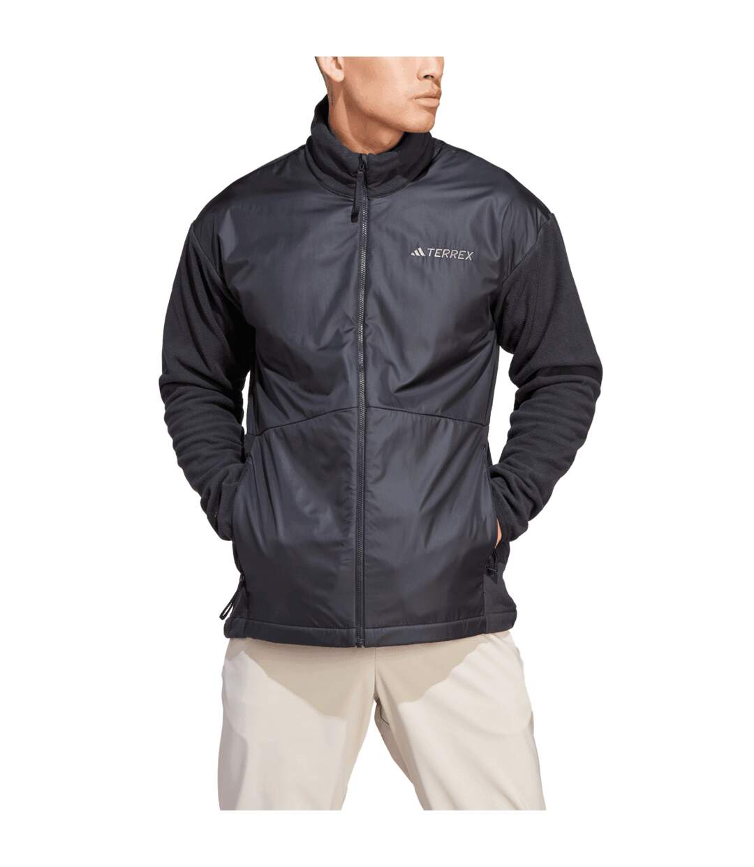 Mens Terrex Multi Wind Resistant Fleece Jacket Black Adidas-4