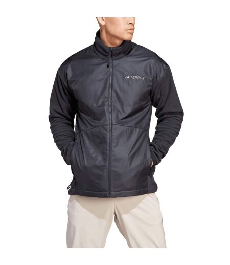 Mens Terrex Multi Wind Resistant Fleece Jacket Black Adidas