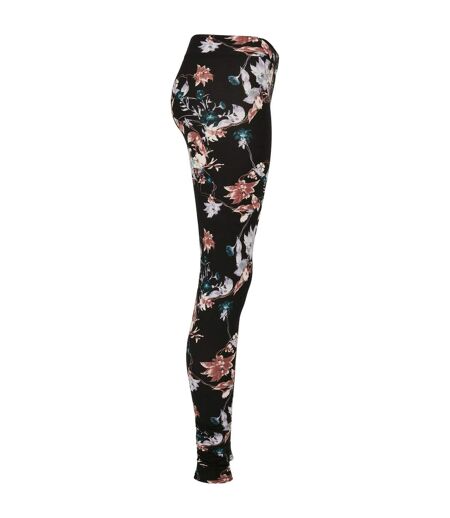 Legging Motif/style Floral Femme Noir Urban Classics