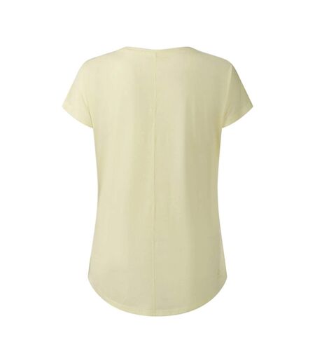 T-shirt Motif/style Posture De Yoga Serenity Femme Jaune Cire Dare 2B