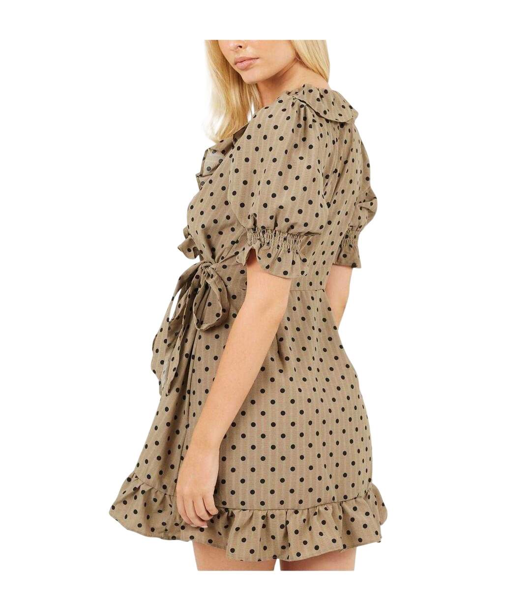 Robe Portefeuille Motif/style À Pois Femme Kaki Noir Brave Soul-3