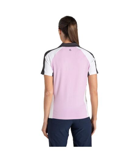 Womens/ladies Hazelmere Nosilife Short-sleeved Golf Polo Shirt Orchid White Craghoppers