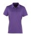 Premier Womens/Ladies Coolchecker Short Sleeve Pique Polo T-Shirt (Purple)