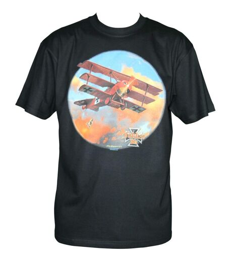 T-shirt homme manches courtes - Avion Fokker USA - 11213 - noir