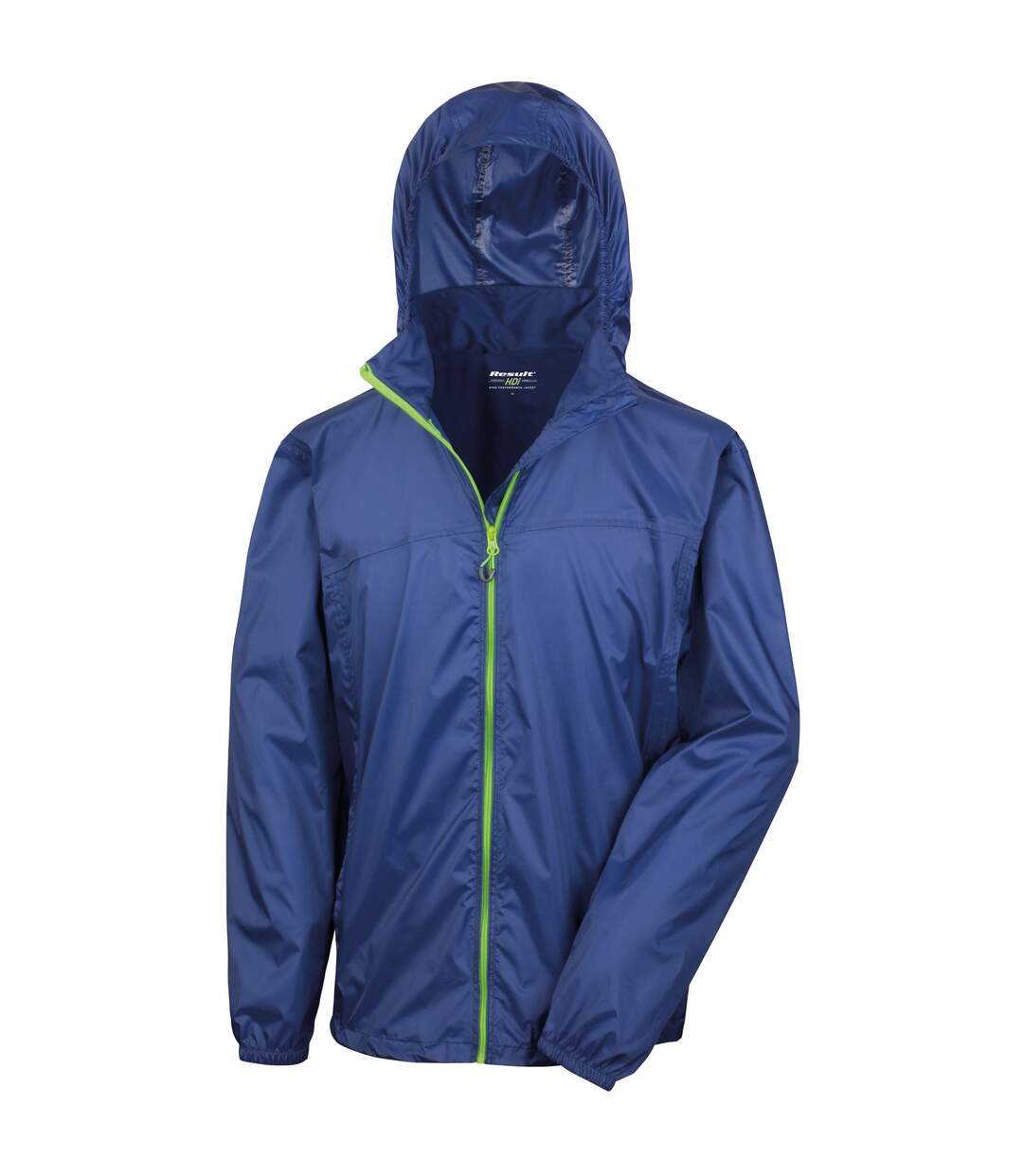 Mens lightweight packaway jacket navy/lime Result-1