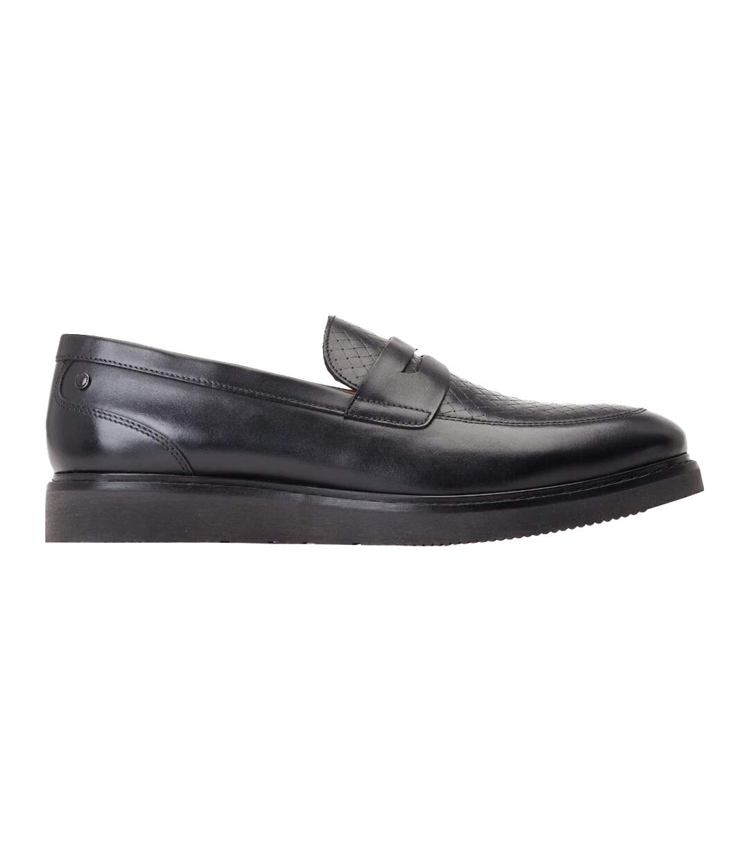 Mocassins penny sid homme noir Base London-3