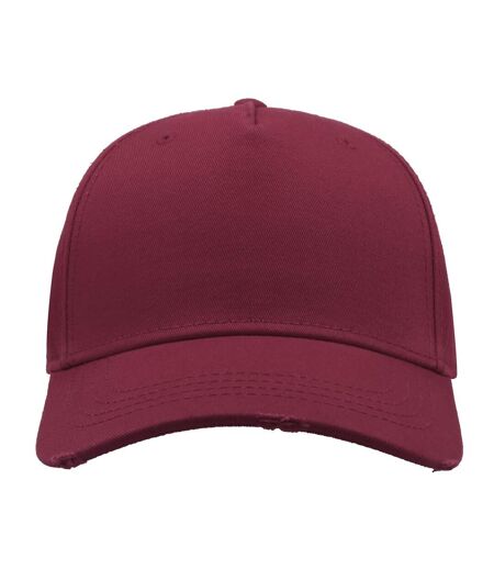 Lot de 2  casquettes effet usé adulte bordeaux Atlantis