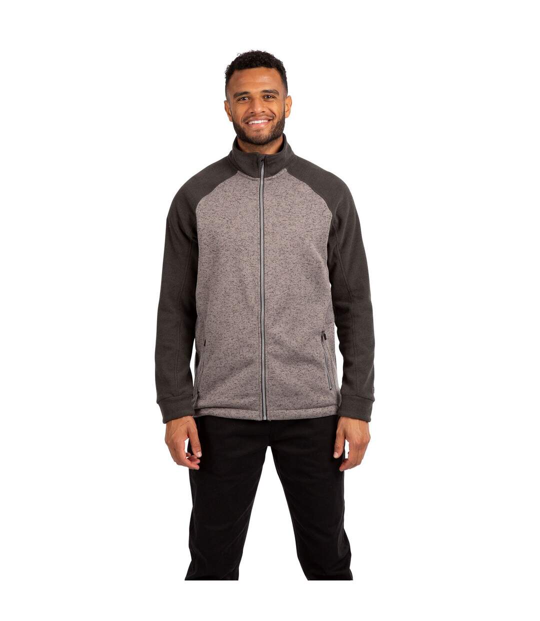 Mens Sonstown Fleece Jacket Grey Marl Trespass-1