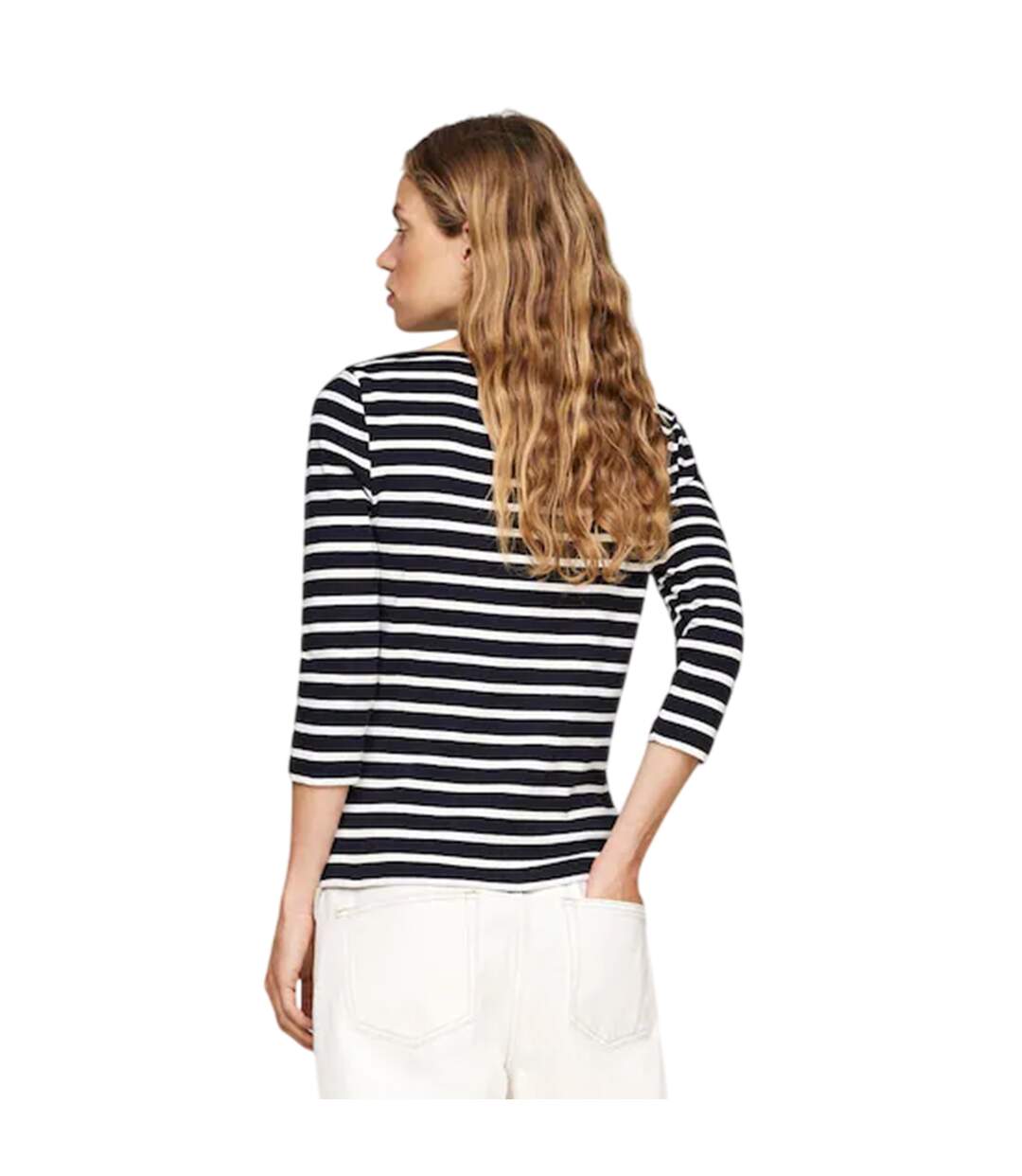 T-shirt Motif/style Rayé Femme Bleu Marine Tommy Hilfiger-3