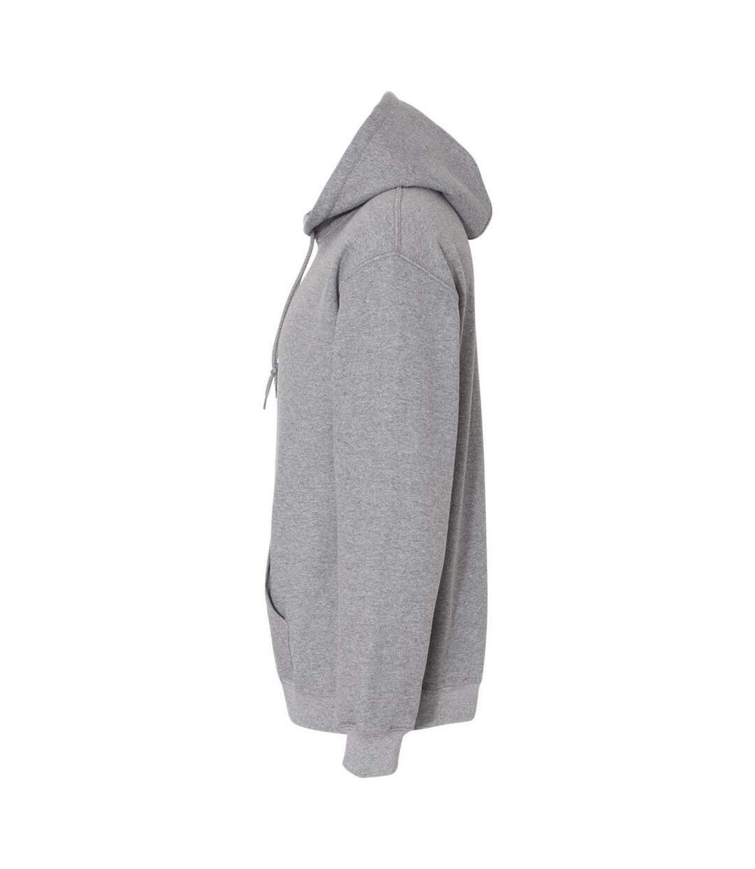 Sweat À Capuche Adulte Graphite Chiné Gildan-3