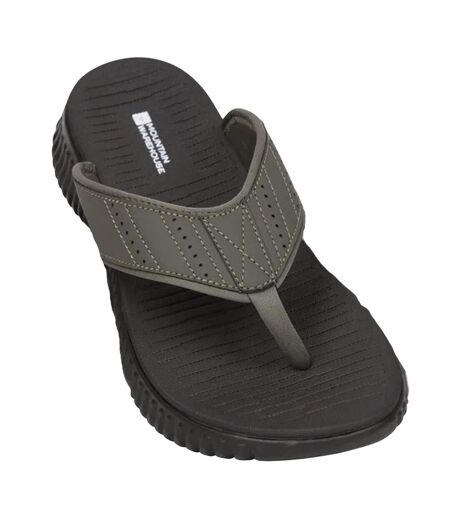 Mens Rest Comfort Flip Flops Khaki Green Mountain Warehouse