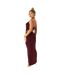 Jupe Longue Motif/style Colonne Femme Bordeaux Missy Empire-3