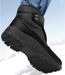 Men’s Black Sherpa-Lined Winter Boots