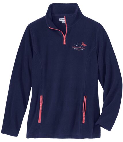 Women's Navy Microfleece Jumper