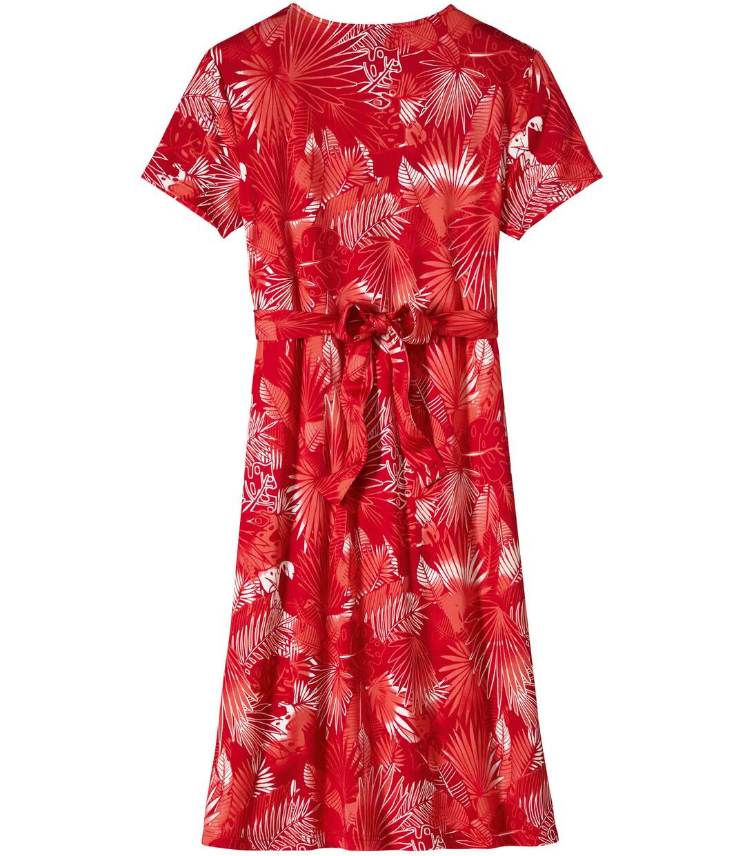 Robe Portefeuille Fluide Rouge-3