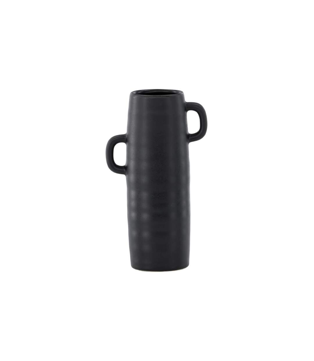 Vase Ondulé en Céramique Cent 25cm Noir-1