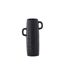 Vase Ondulé en Céramique Cent 25cm Noir-1