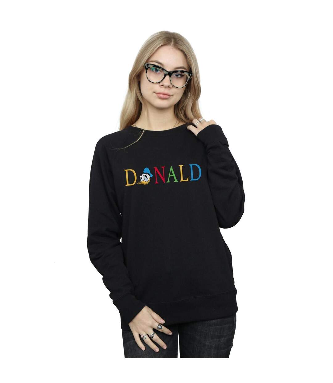 Disney Pantalon de survêtement Donald Duck Letters Womens/Ladies (Noir) - UTBI27878-2